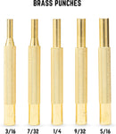 NEIKO 02640A Gunsmith Punch Set 21 PC, Chrome Vanadium Steel, Plastic & Brass Pin Punches, Rubber, Nylon, Brass and Steel Hammer Heads, Hollow End Starter Punches, Repair Punch Set, Pin Remover