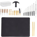 NEIKO 02641A Pistol Cleaning Kit, 9mm, 22, 357, 38, 45, Hand Gun Cleaning Kit with Pistol Brushes, Roll Pin Punches, Jags, Gun Mat, for Smith and Wesson, Glock, etc.