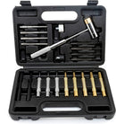 NEIKO 02640A Gunsmith Punch Set 21 PC, Chrome Vanadium Steel, Plastic & Brass Pin Punches, Rubber, Nylon, Brass and Steel Hammer Heads, Hollow End Starter Punches, Repair Punch Set, Pin Remover