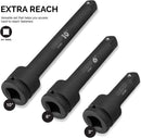 NEIKO 00236A 3/4-Inch-Drive Impact Extension-Bar Set, Made with CrV Steel, 4-Inch, 6-Inch, and 10-Inch Sizes, 3-Piece Set
