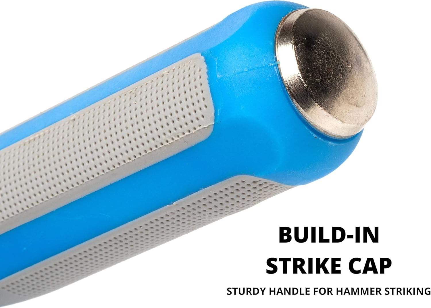 Heavy-Duty Angled Tip Pry Bar Set – 8”, 12” & 17.5”, Go-Through Striking Cap (3-Piece)