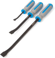 Heavy-Duty Angled Tip Pry Bar Set – 8”, 12” & 17.5”, Go-Through Striking Cap (3-Piece)