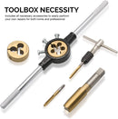 NEIKO 00916A Pro-Grade Large-Diameter Titanium SAE Tap and Die Set, High-Quality Thread-Repair Kit, 45-Piece Set