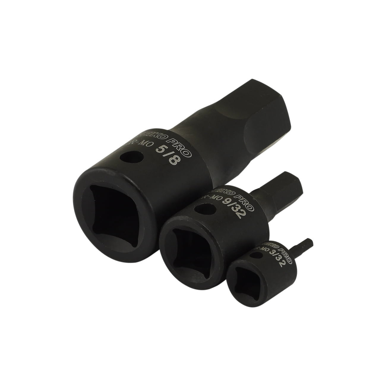 Allen Bit Socket Set SAE, 3/32” to 3/4", 1/4", 3/8” & 1/2" Drive, Cr-Mo Impact Grade (14-Piece)