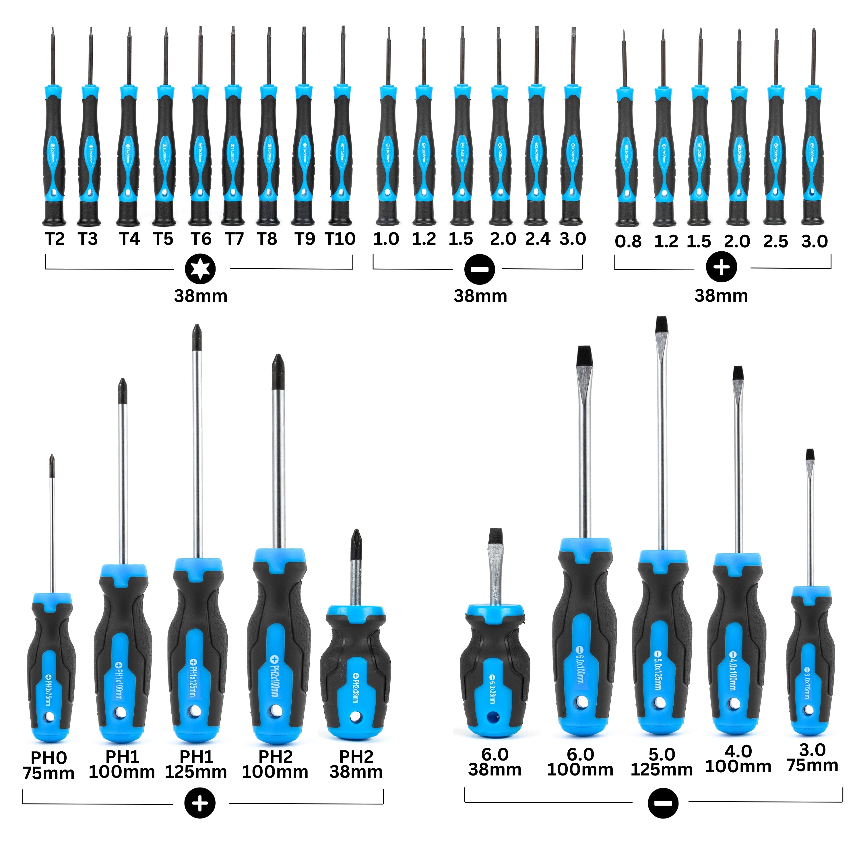 NEIKO Master Precision Screwdriver Set – Phillips, Flathe – NEIKO®