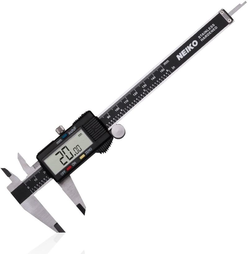 NEIKO 01407A Electronic Digital Caliper | 0-6 Inches | Stainless Steel Construction with Large LCD Screen | Quick Change Button for Inch/Fraction/Millimeter Conversions(Pack of 10)