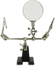 Adjustable Helping Hand with Magnifying Glass, Third Hand Solder Aid
