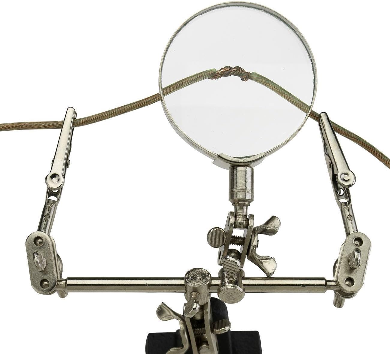 Adjustable Helping Hand with Magnifying Glass, Third Hand Solder Aid