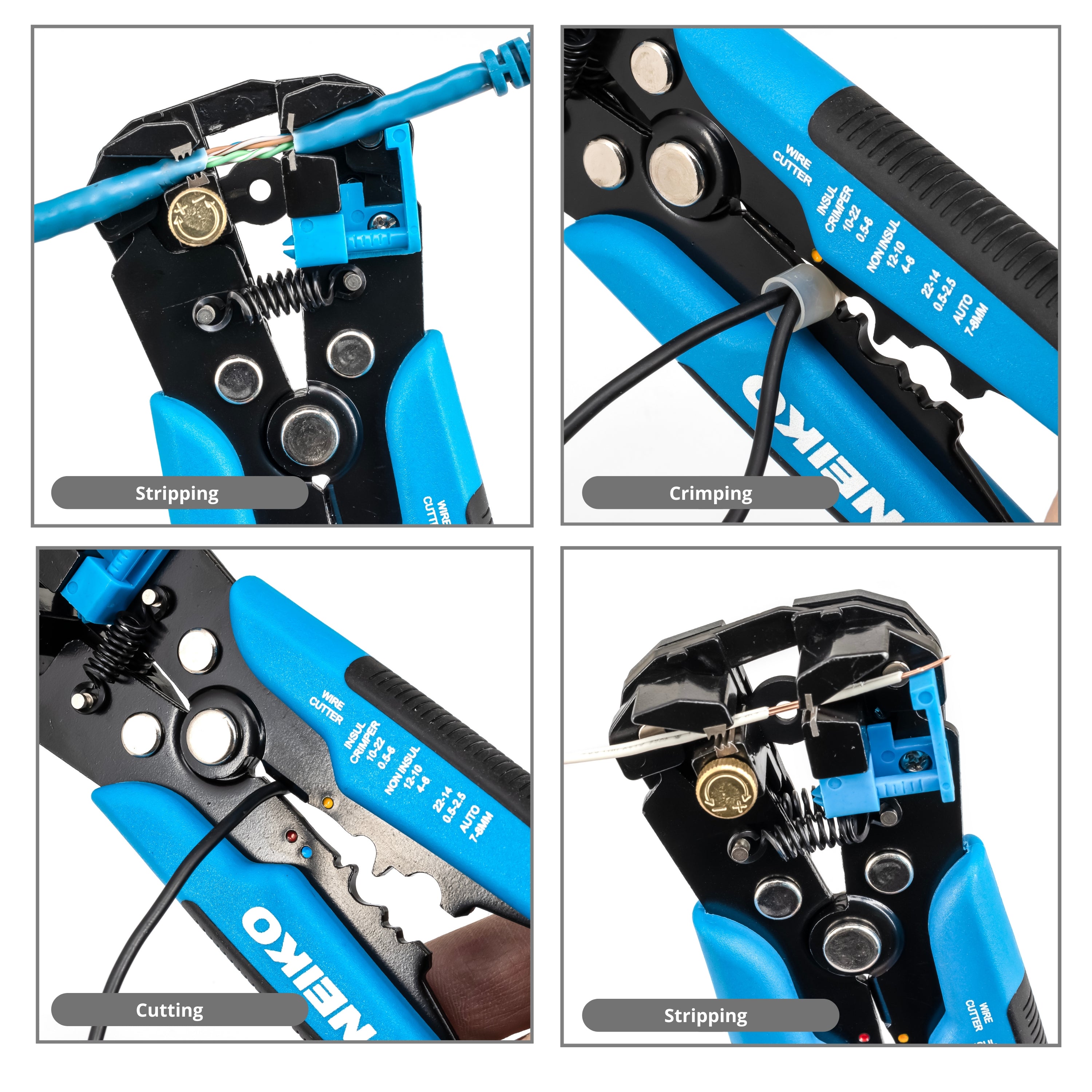 3-in-1 Automatic Wire Stripper, Cutter, & Crimping Tool