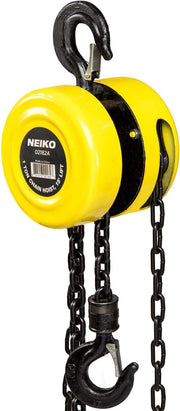 Manual Hand Chain Hoist – 1 Ton Capacity, Dual Hooks, 15’ Lift