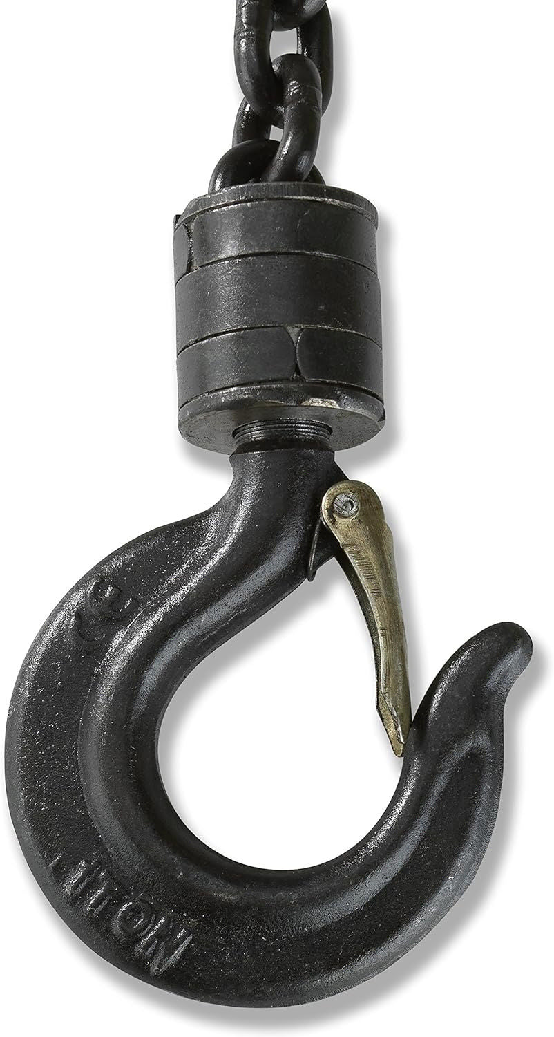 Manual Hand Chain Hoist – 1 Ton Capacity, Dual Hooks, 20’ Lift