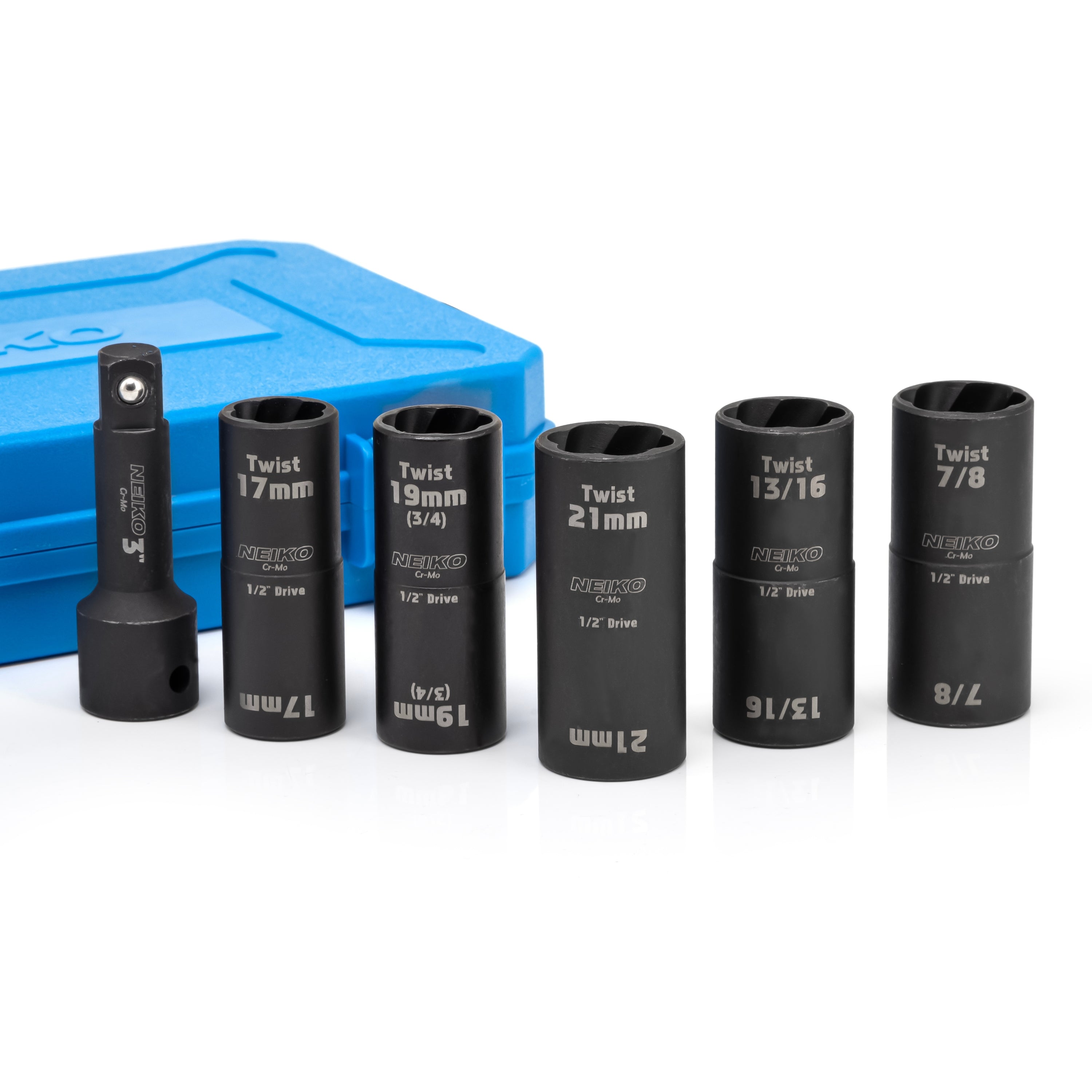Twist Socket Set Lug Nut Socket Set, SAE & Metric, 1/2 Inch Dr. Impact Flip Socket Set (6-Piece)
