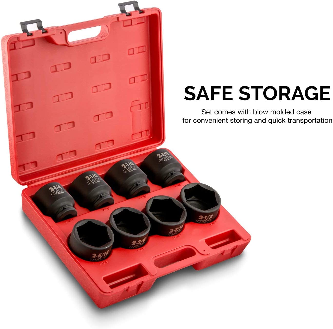 3/4" Impact Socket Set, 3/4” Drive, 8 PC Jumbo Sockets
