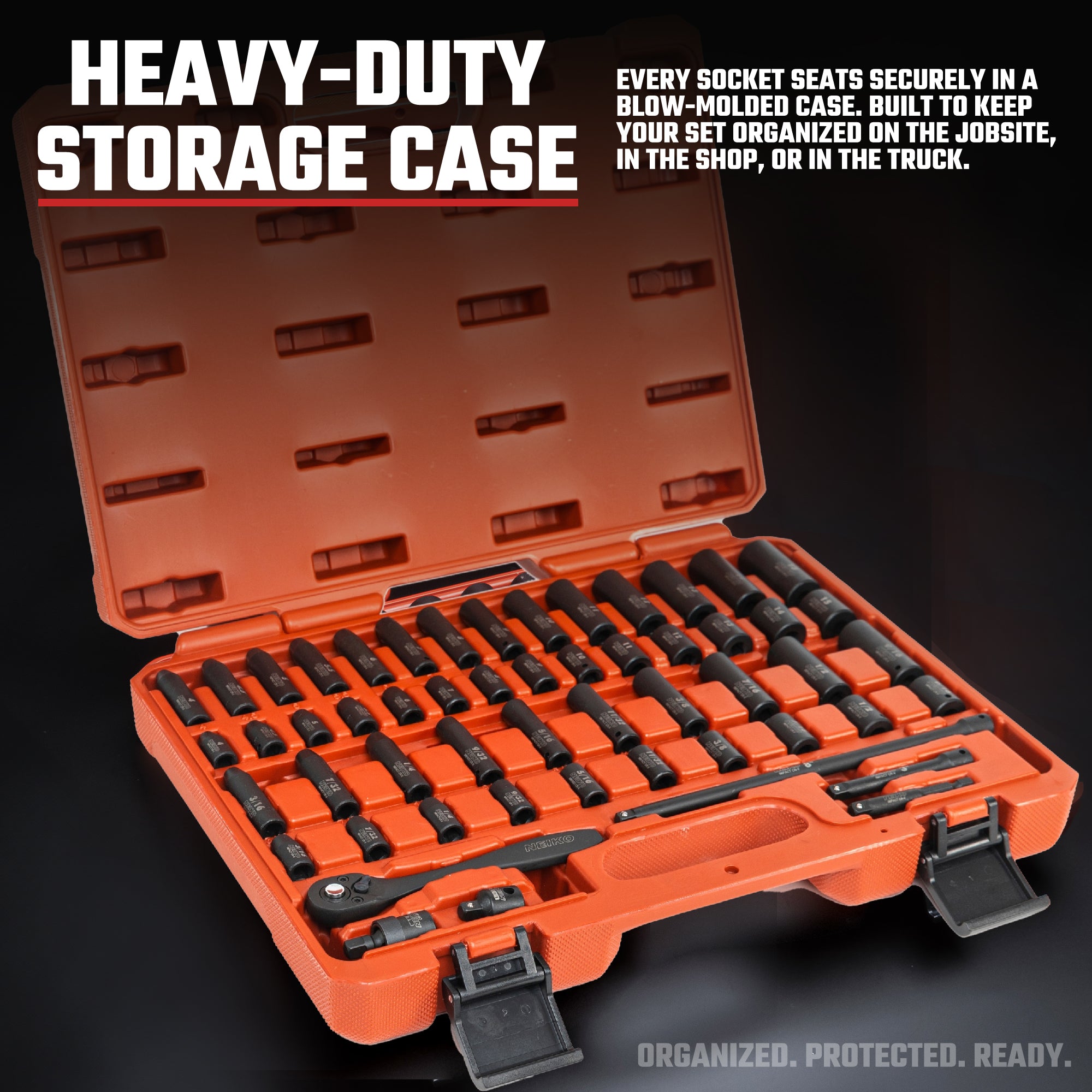 NEIKO 1/4 Drive Impact Socket Set Metric & Standard (54-P – NEIKO®