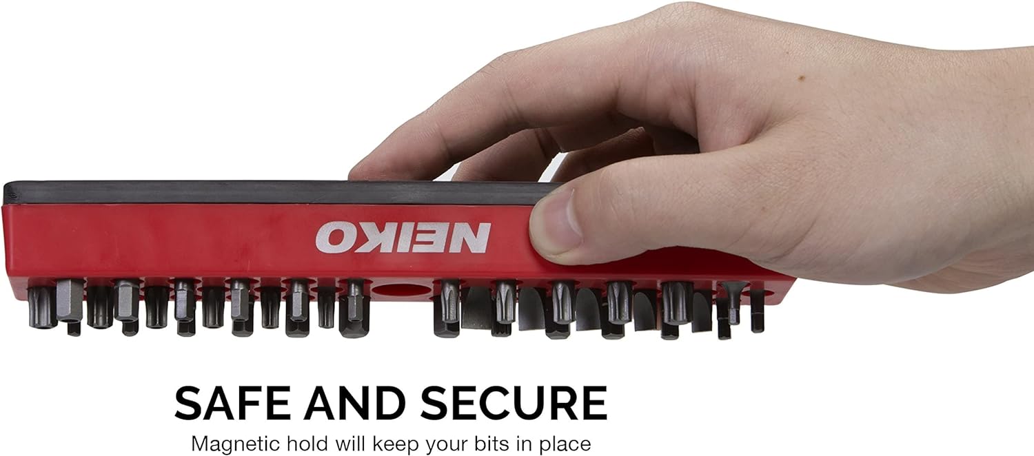 Hex Bit Holder Rack with Strong Magnetic Base, 37 Hole Bit Storage