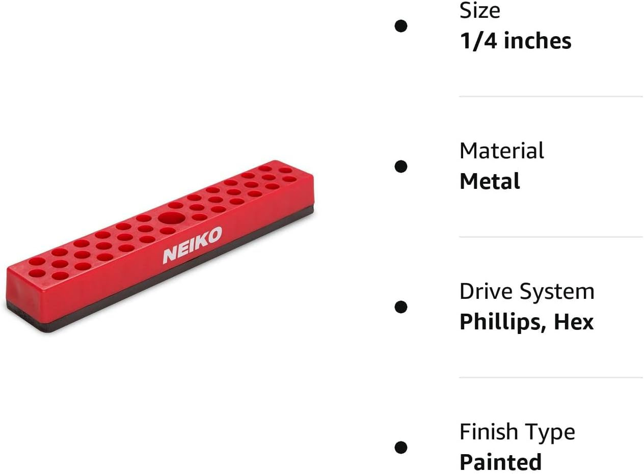 Hex Bit Holder Rack with Strong Magnetic Base, 37 Hole Bit Storage