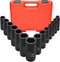 Neiko 02475A 1/2" Drive Deep Impact Socket Set, 14 Piece | 6 Point Metric Sizes (11-32 mm) | Cr-V Steel