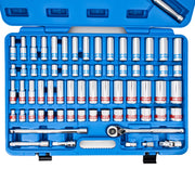 1/2 Inch-Drive Colored Mechanics Tool Ratchet (68-Piece)