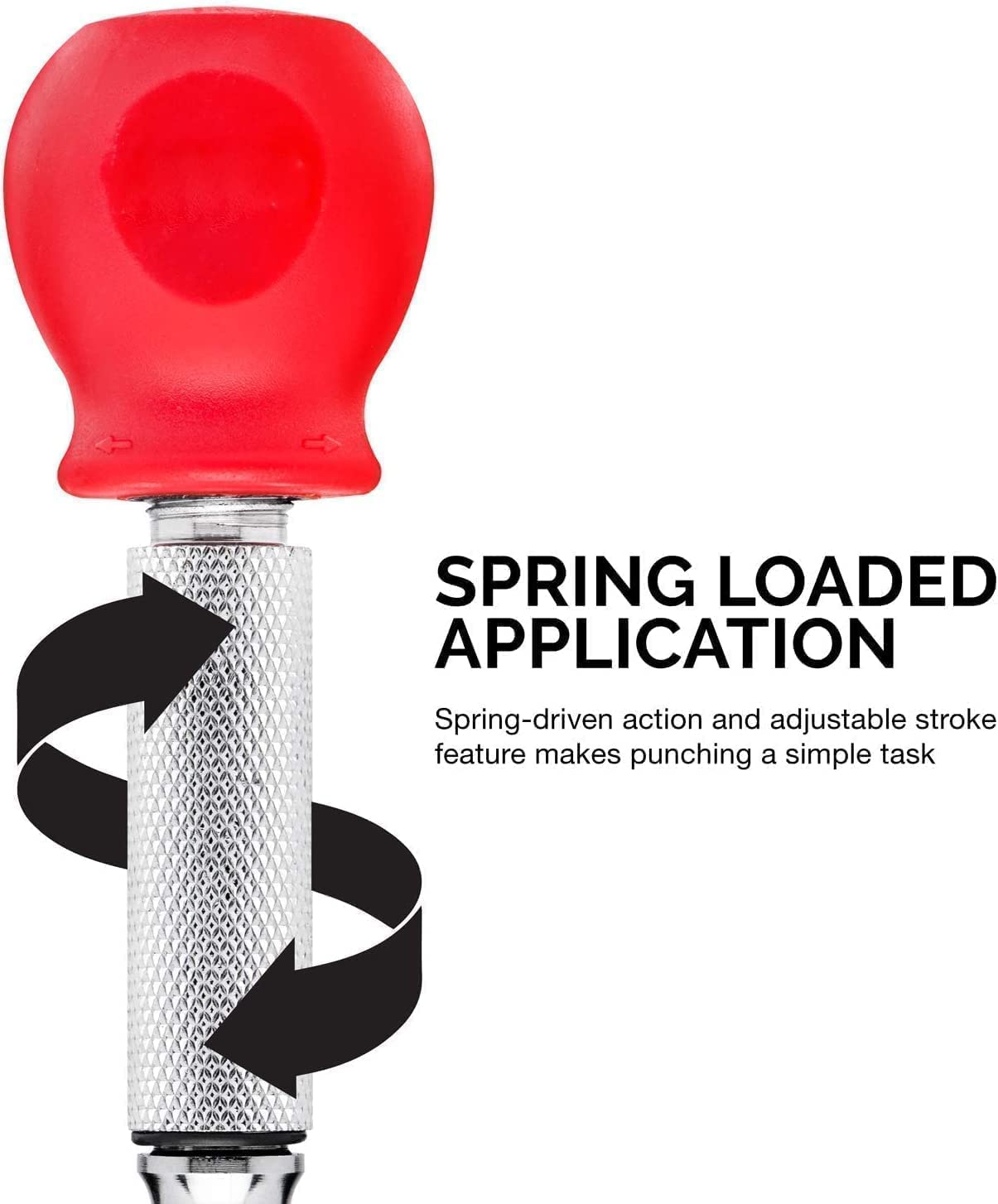 5" Automatic Center Punch for Metal, Adjustable Impact Spring Loaded Center Punch Tool