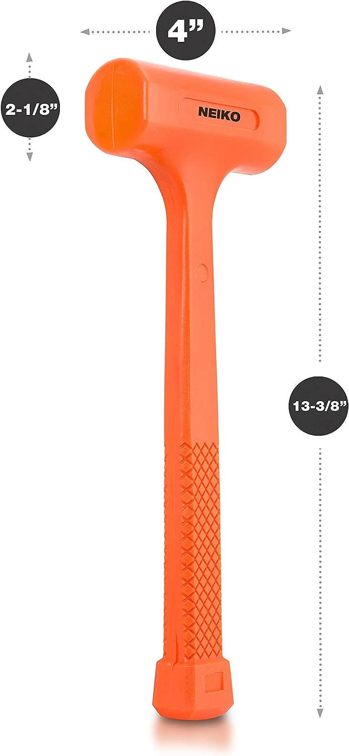 2 lb Dead Blow Hammer – Unibody Molded, Checkered Grip