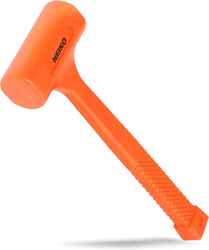 NEIKO 02849A 4 Lb Dead Blow Hammer, Neon Orange | Unibody Molded | Checkered Grip | Spark and Rebound Resistant(Pack of 8)
