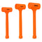 NEIKO 02888A Dead Blow Hammer Set, 3pc Neon Orange Deadblow Mallet, 1lb, 2lb, 3lb Hammers, Spark and Rebound Resistant, Unibody Molded, Checkered Grip