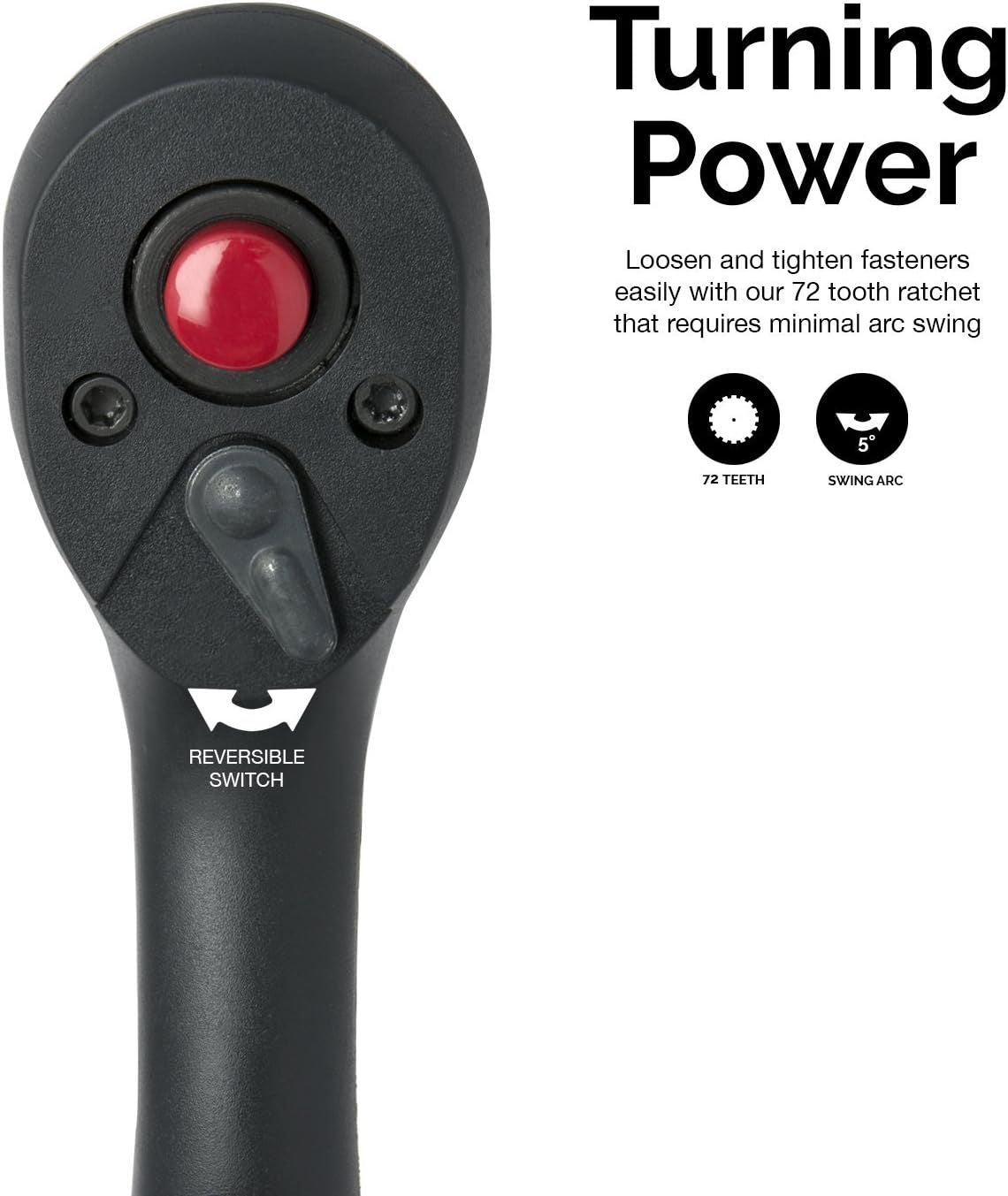 1/4” Drive Composite Offset Ratchet – 72-Tooth, Oval Head, Cr-V Steel