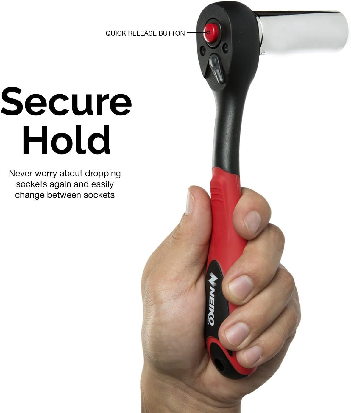 1/4” Drive Composite Offset Ratchet – 72-Tooth, Oval Head, Cr-V Steel