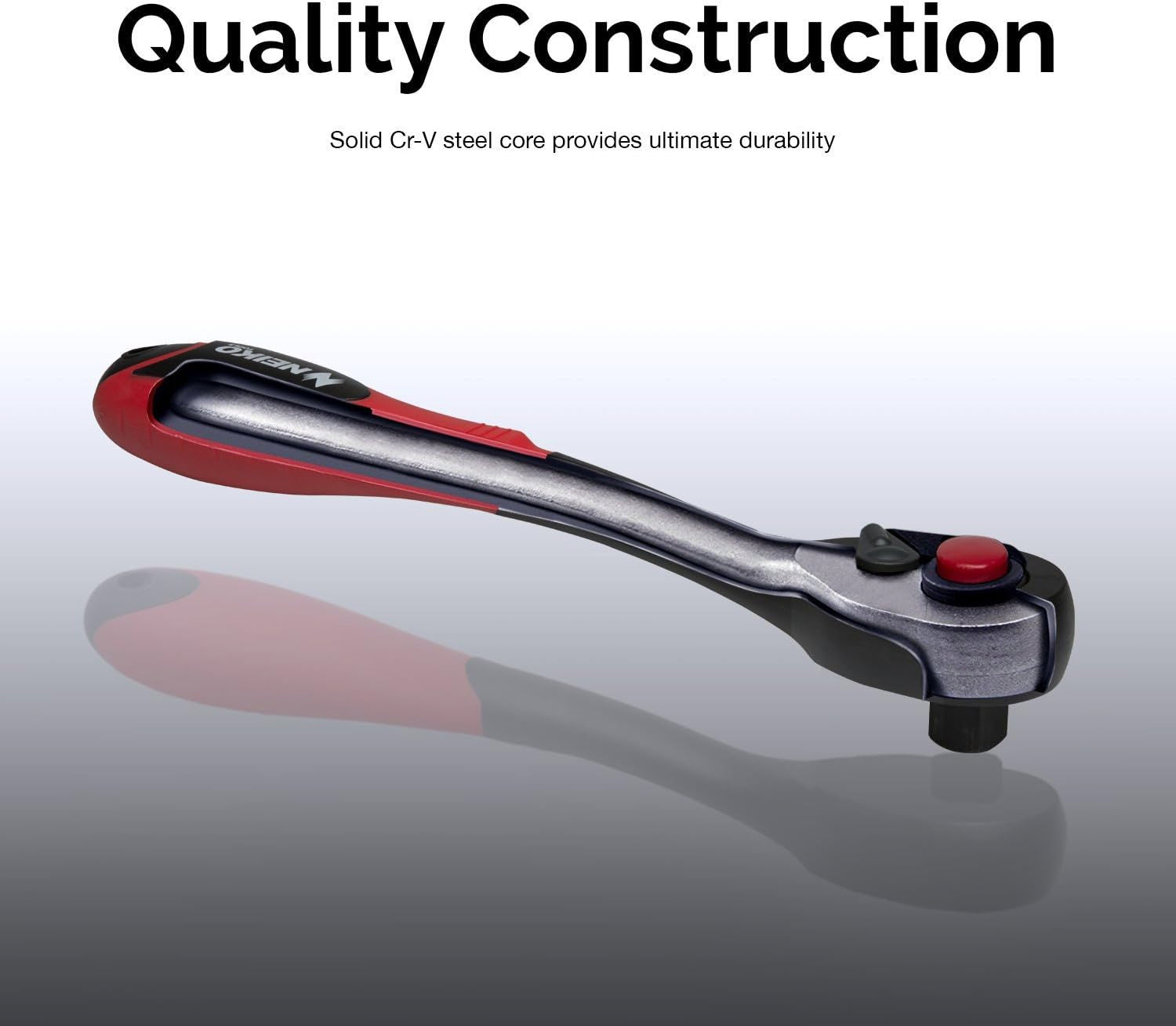 1/4” Drive Composite Offset Ratchet – 72-Tooth, Oval Head, Cr-V Steel