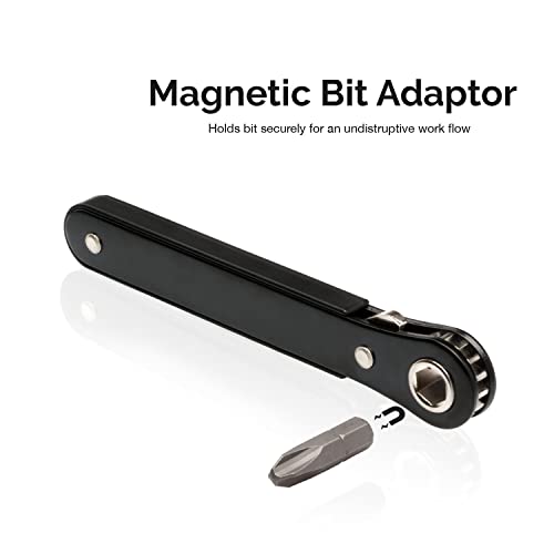 1/4" Drive Mini Ratchet Screwdriver Set — Cr-V, 90°, Low-Profile (8-Piece)