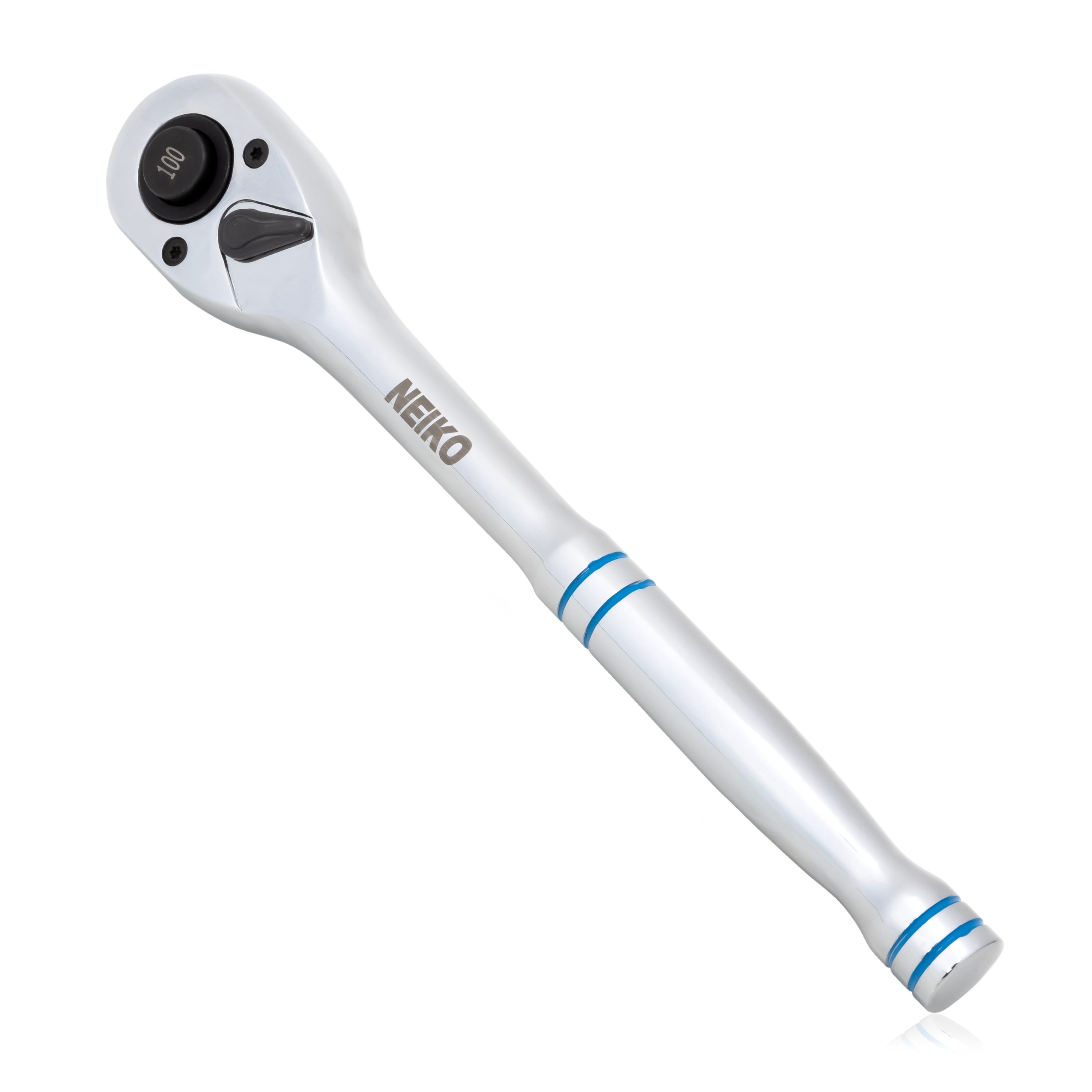 1/2 Inch Ratchet Wrench, 100-Tooth Reversible Ratchet, 3.6 Degree