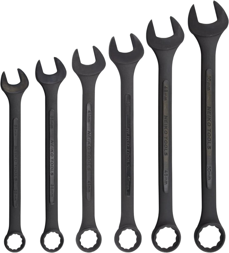 NEIKO 03126A Heavy Duty Wrench Set | 6 Piece | MM | 12-Pt Combination Box Ends
