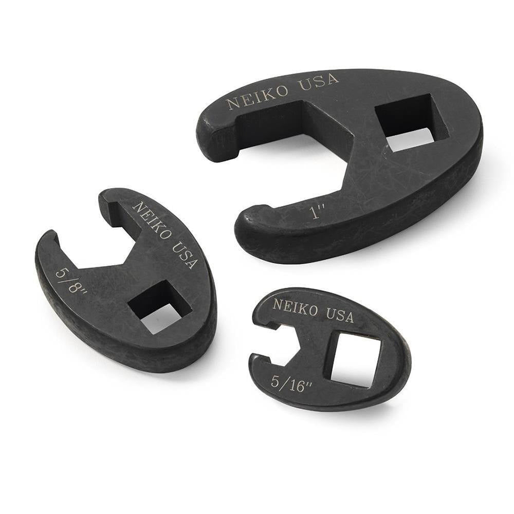 Crowfoot Wrench Set 1/2" & 3/8” Drive SAE Crows Foot Wrench Sizes 5/16” to 1” (12-Piece)