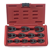 SAE Crowfoot Wrench Set — 1/2" & 3/8" Drive, Cr-Mo, 5/16"–1" (12-Piece)