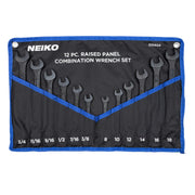 Combination Wrench Set – SAE & Metric, Black Oxide (12-Piece)