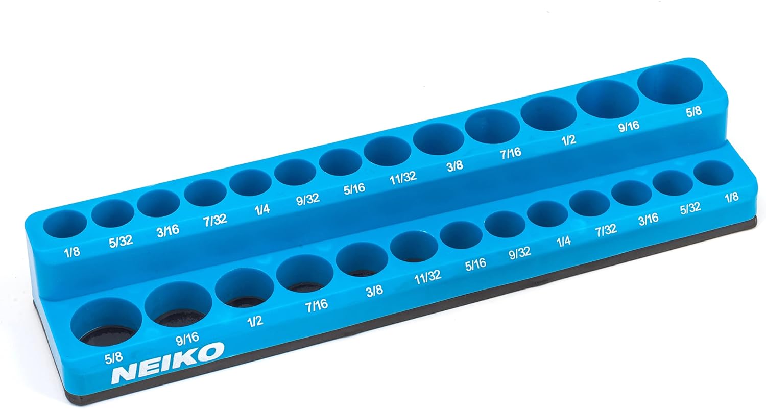 Magnetic Socket Holder – 1/4” Drive, SAE (1/8”–5/8”), Shallow & Deep Sockets