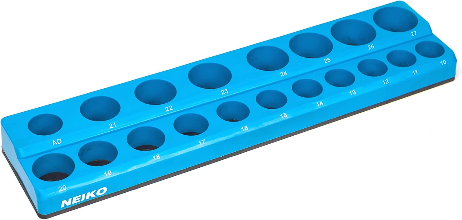 Magnetic Socket Holder – 1/2” Drive, Metric (10–27 mm), Shallow & Deep Sockets