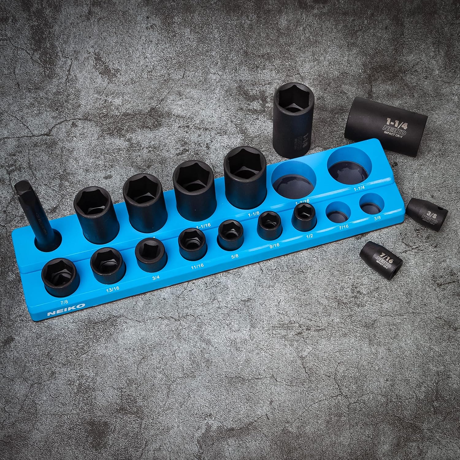 Magnetic Socket Holder – 1/2” Drive, SAE (3/8”–15/16”), Shallow & Deep Sockets