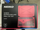NEIKO 04206A Screw-Extractor Set, Broken Bolt Remover, Multispline and Spiral Extractors for Stripped Screws, Studs, Fittings, and Lugs, Left-Hand Drill Bits, 5/64" to 1/2", 35-Piece Set