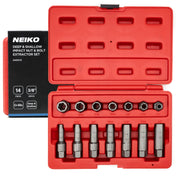 Impact Bolt & Nut Extractor Socket Set – Deep & Shallow, 3/8” Drive (14-Piece)