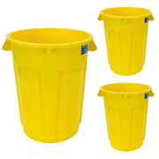 High-Vis Yellow 55-Gallon Heavy-Duty Trash Can (3-Pack)