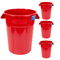 MAGNUM 32 Gallon Trash Can, High-Vis Red, Construction Grade, Heavy Duty Plastic, Jobsite Ready for Handling and Holding Garbage CMTC-C000-32R04 (4 Pack)