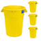 MAGNUM 32 Gallon Trash Can, High-Vis Yellow, Construction Grade, Heavy Duty Plastic, Jobsite Ready for Handling and Holding Garbage CMTC-C000-32Y04 (4 Pack)