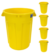 High-Vis Yellow 55-Gallon Heavy-Duty Trash Can (4-Pack)