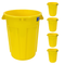 MAGNUM 55 Gallon Trash Can, High-Vis Yellow, Construction Grade, Heavy Duty Plastic, Jobsite Ready for Handling and Holding Garbage CMTC-C000-55Y04 (4 Pack)