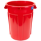 MAGNUM 55 Gallon Trash Can, High-Vis Red, Construction Grade, Heavy Duty Plastic, Jobsite Ready for Handling and Holding Garbage CMTC-C000-55R01 (1 Pack)
