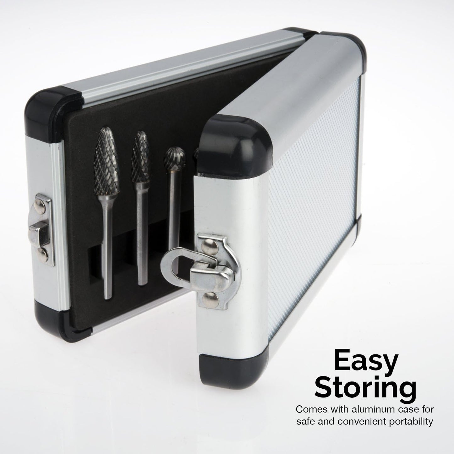 Carbide Rotary Burr Set – Double Cut, 1/4” Shank (8-Piece)