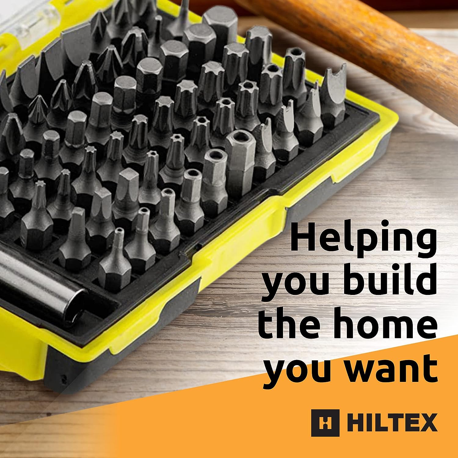 Security Bit Set with Magnetic Extension Adapter — 1/4" Hex Shank, CrV Steel (61-Piece)