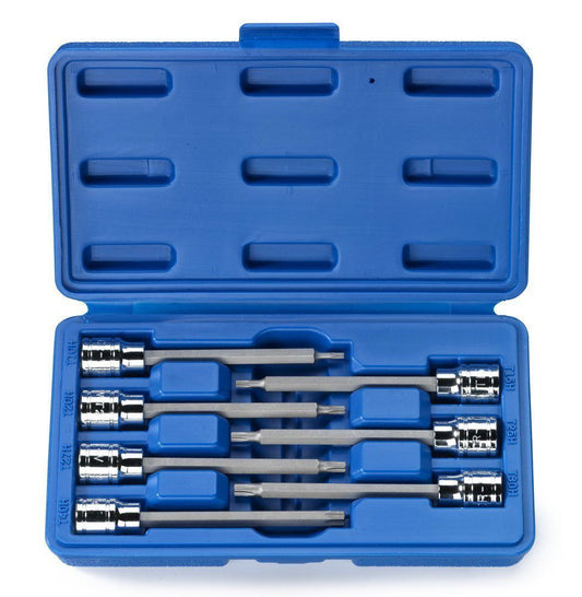 3/8” Drive Extra-Long Tamperproof Torx Socket Set – 4-3/8” Length (7-Piece)