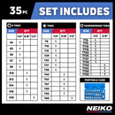 Neiko 10070A Torx Bit Socket and E-Torx Star Socket Set | 35-Piece Set, S2 and Cr-V Steel, 1/4”, 3/8” and 1/2-Inch Drive